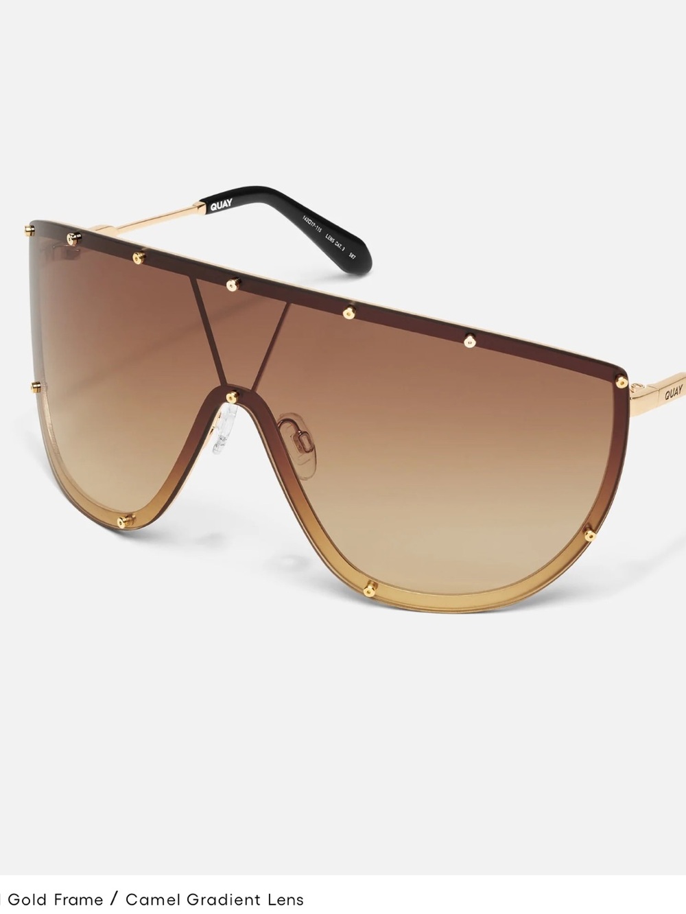 Quay Australia ON SET Oversized Wrap Shield Sunglasses New - Picture 2 of 5